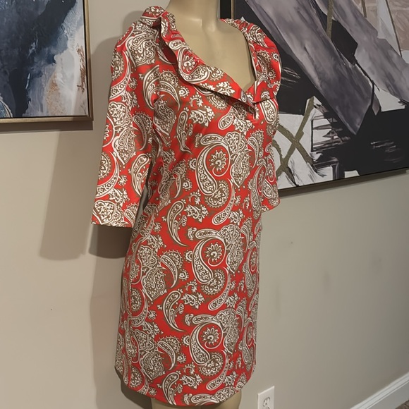 GRETCHEN SCOTT- Jersey Ruffneck Dress size S - Picture 3 of 8